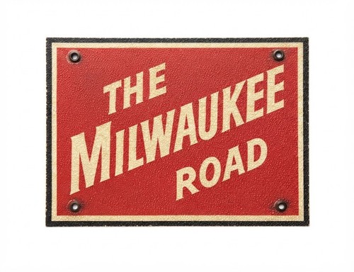 Original train sign milwaukee - original,